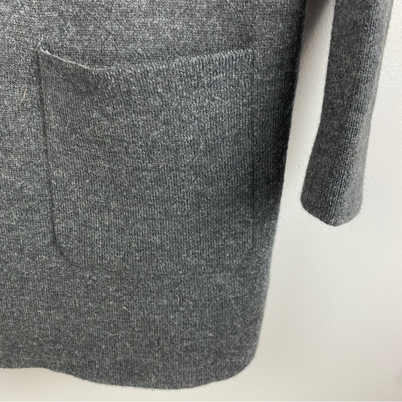 CATHERINE Malandrino Charcoal Grey Knit One Button Blazer Cardigan Large - Picture 8 of 11